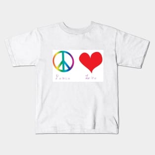 Peace & Love Kids T-Shirt